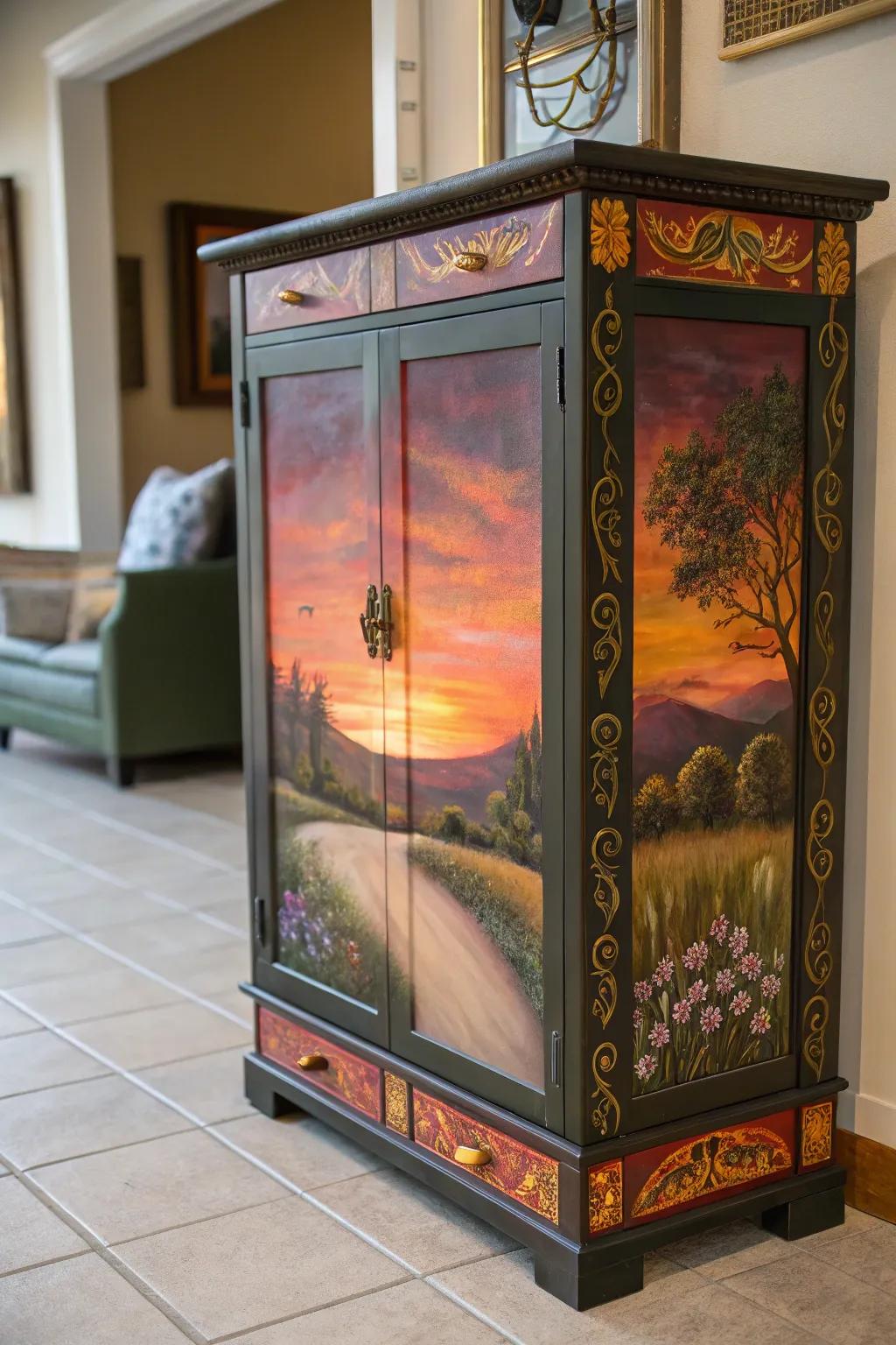 Transform your cabinet into a stunning piece of art.