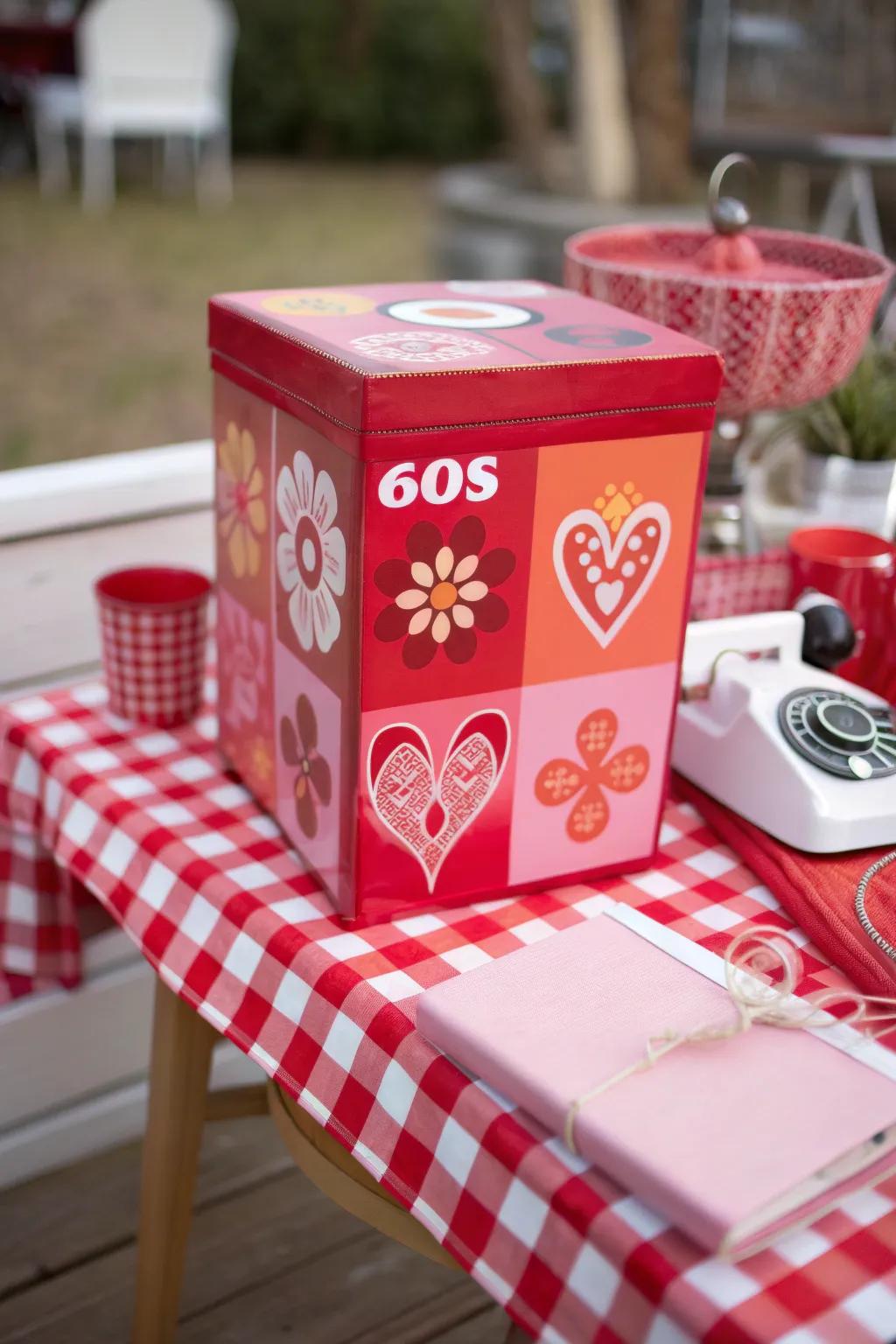 Capture the spirit of the past with a retro vibes box full of nostalgia.