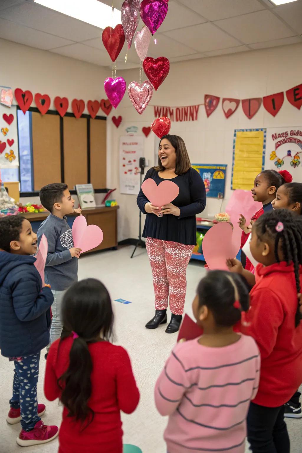 Joyful sing-along session celebrating Valentine's Day.