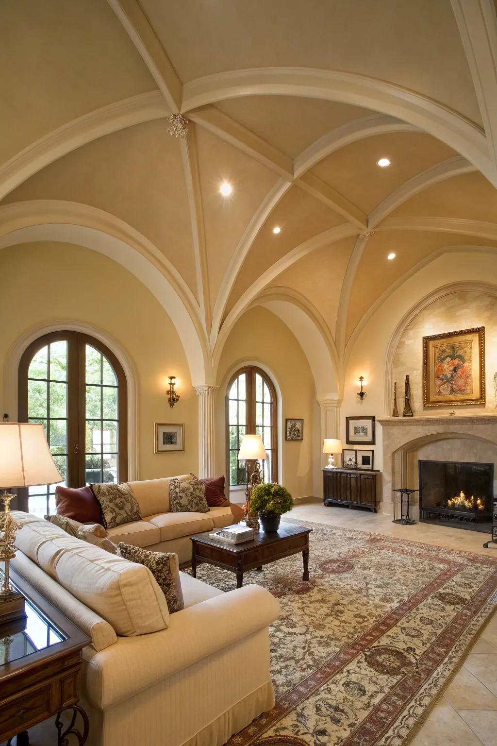 Arches add elegance and soften the architectural lines.