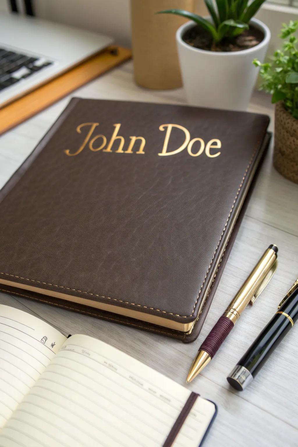 A personalized journal is a special place for capturing thoughts and memories.