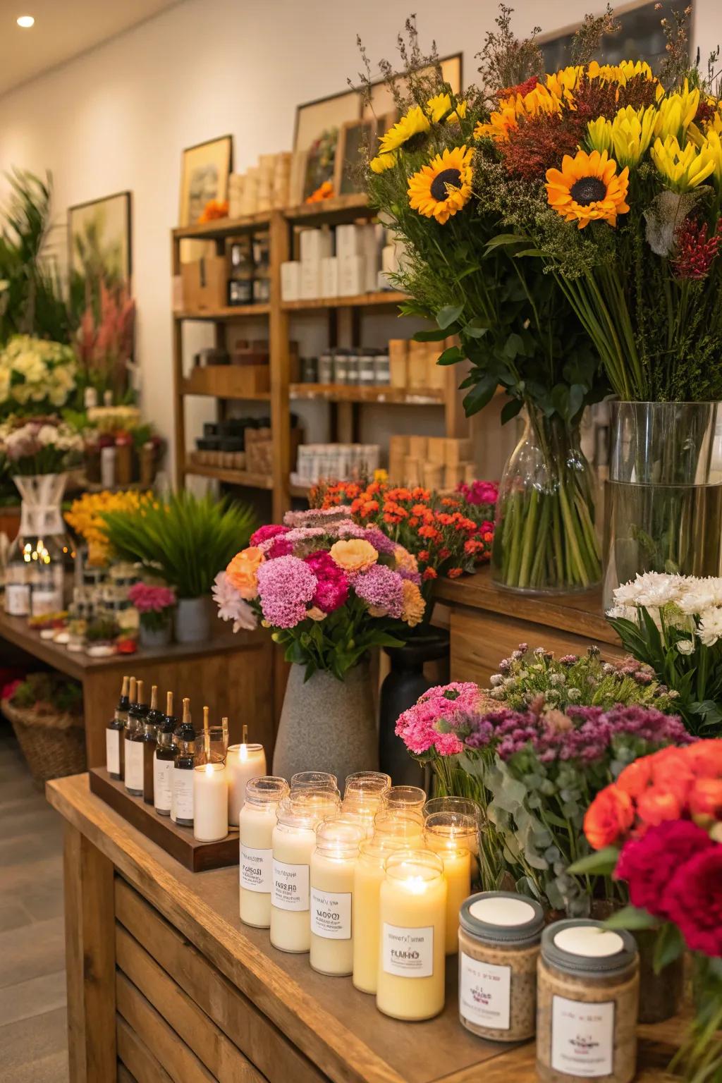 Scent marketing enhancing the ambiance in a flower shop