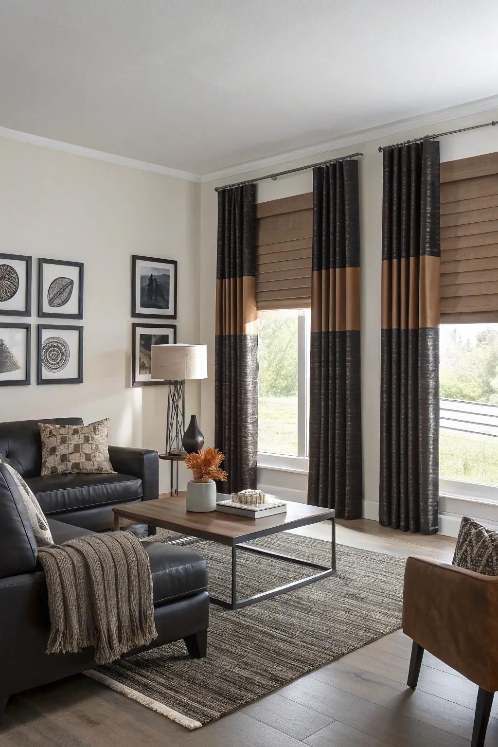 Window treatments add softness and style.