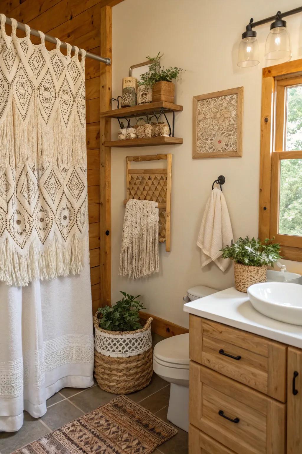 Macrame adds whimsical texture and a bohemian touch.