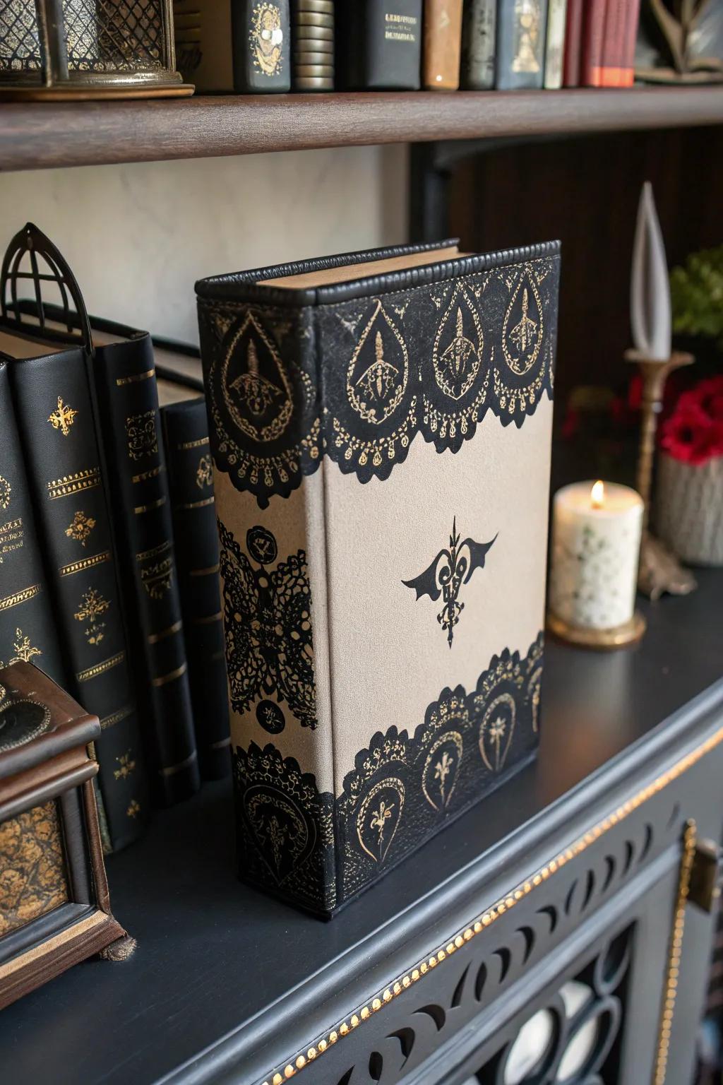 A gothic glam book box for a touch of mystery.