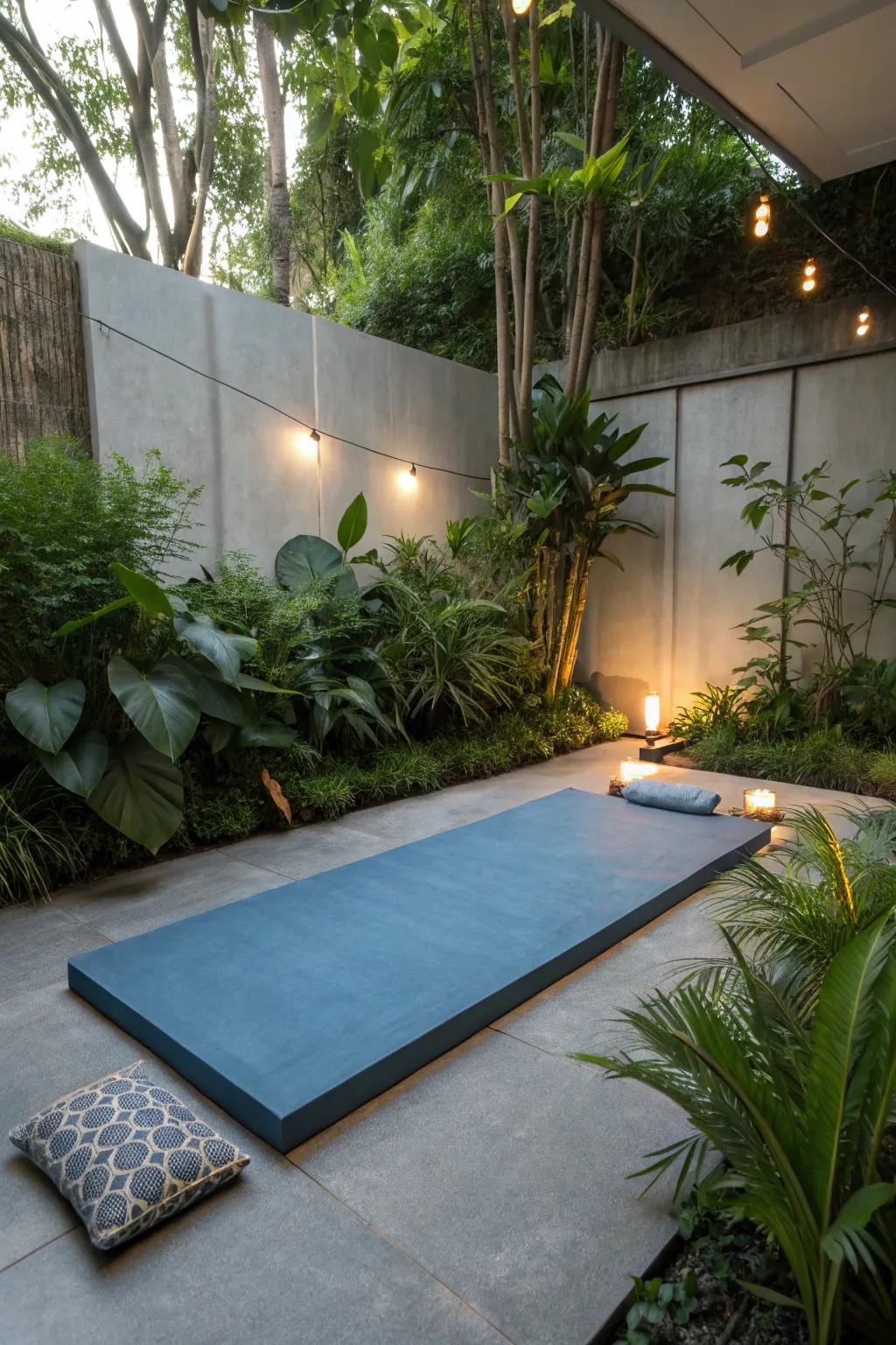 Dover blue concrete offers a calming and serene atmosphere.