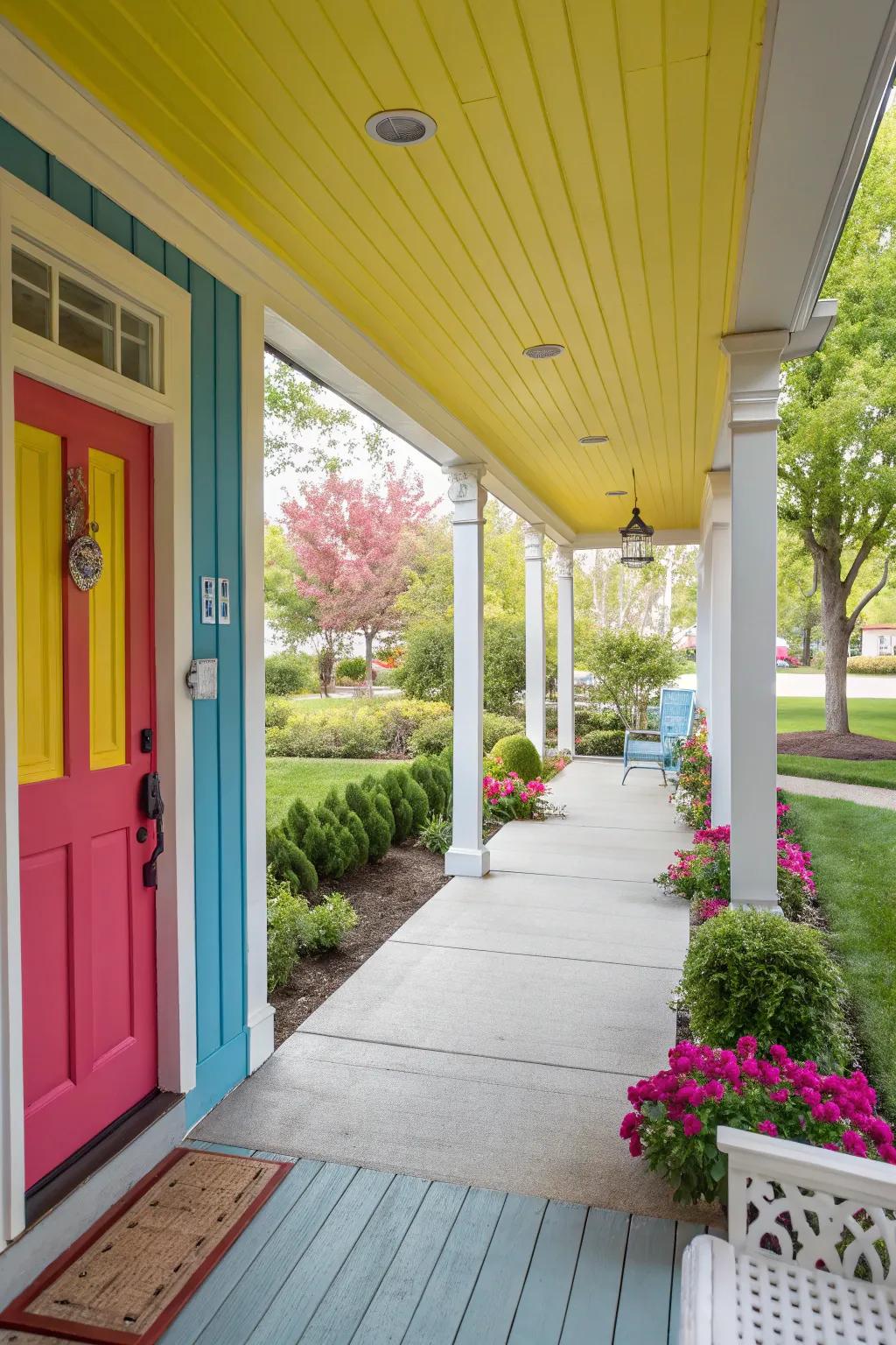 A pop of color with paint can refresh and revitalize a porch.