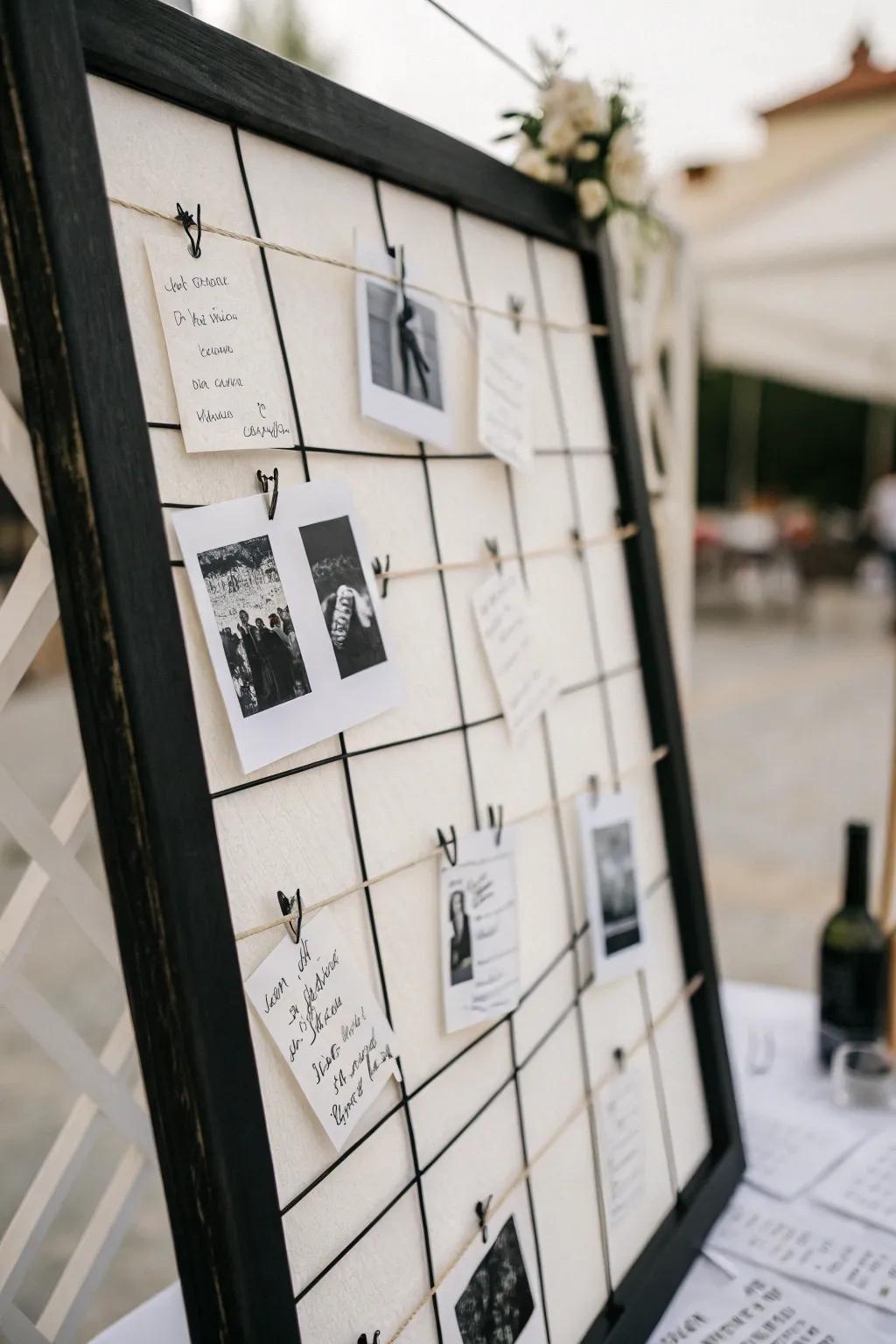 A minimalist black and white board focusing on timeless memories.