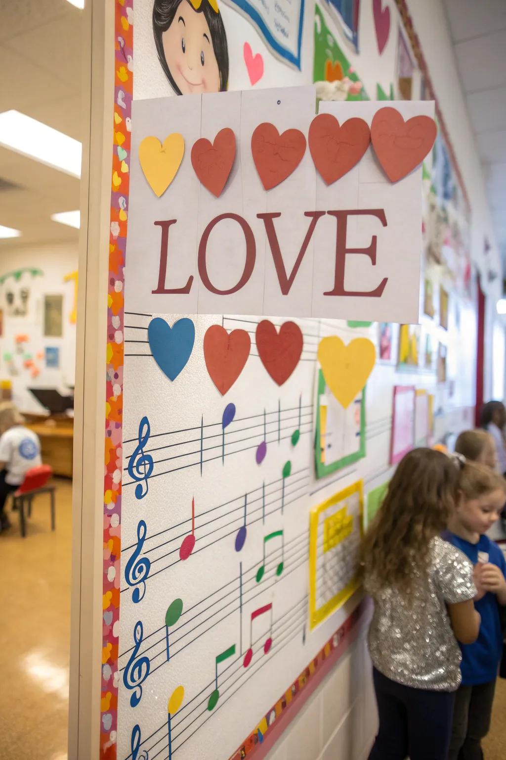 Bring the joy of music into your classroom with a heart-themed board.