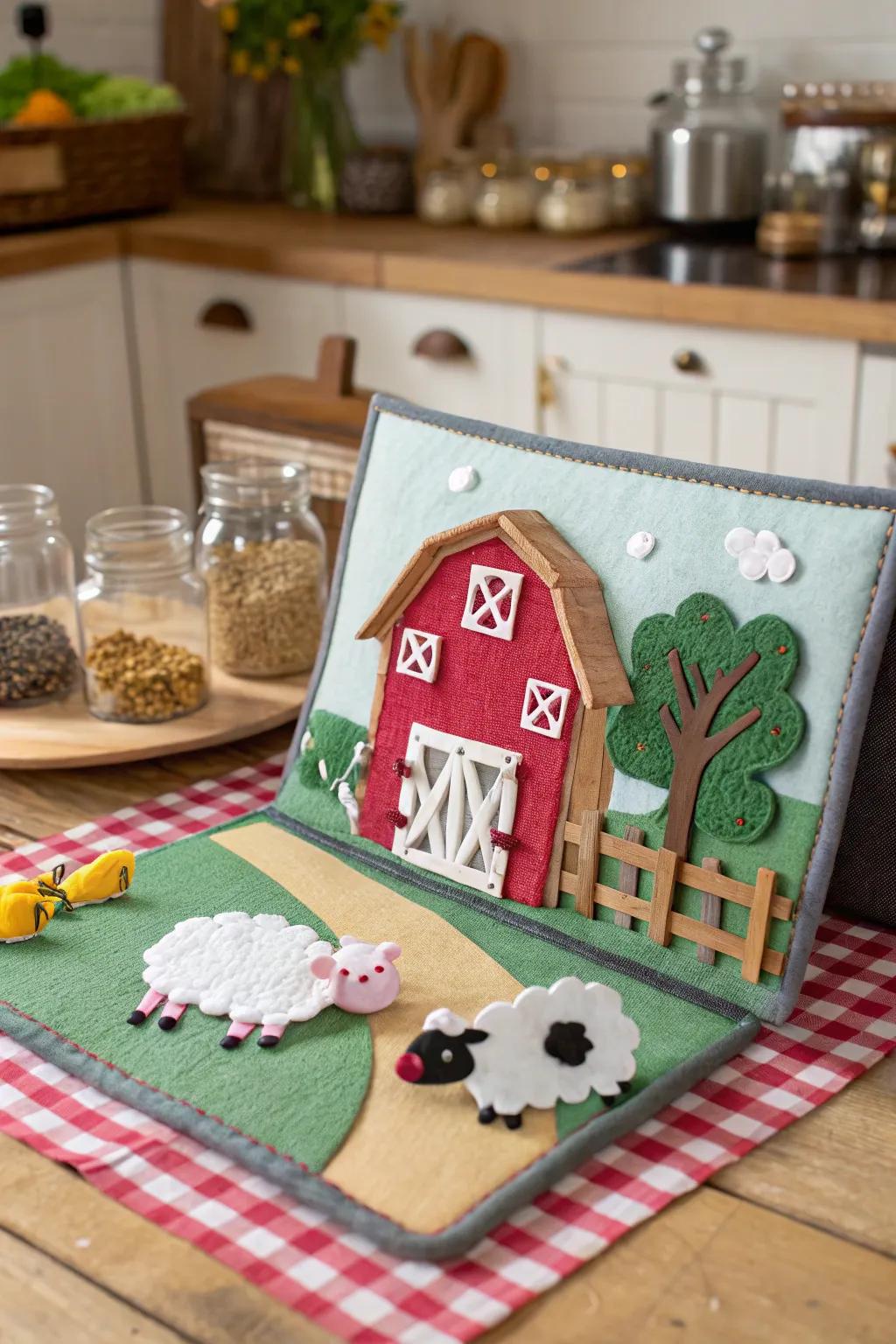 Experience the charm of an animal farm with your felt board.