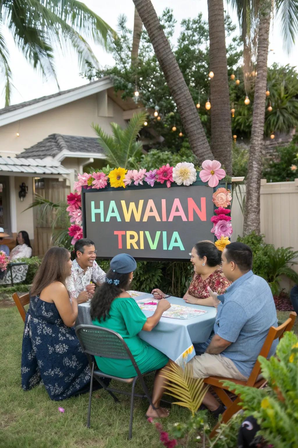 Test your guests' knowledge with a fun Hawaiian trivia game.