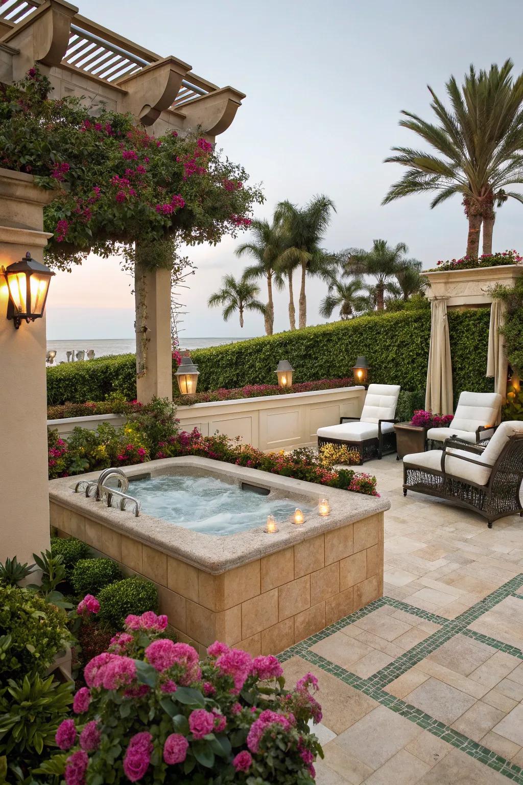 A themed escape transforms your patio into a unique retreat.