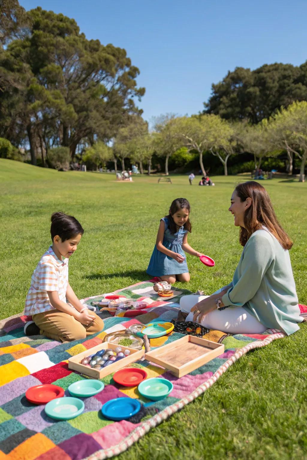 A family picnic set, ready for outdoor adventures and quality bonding time.