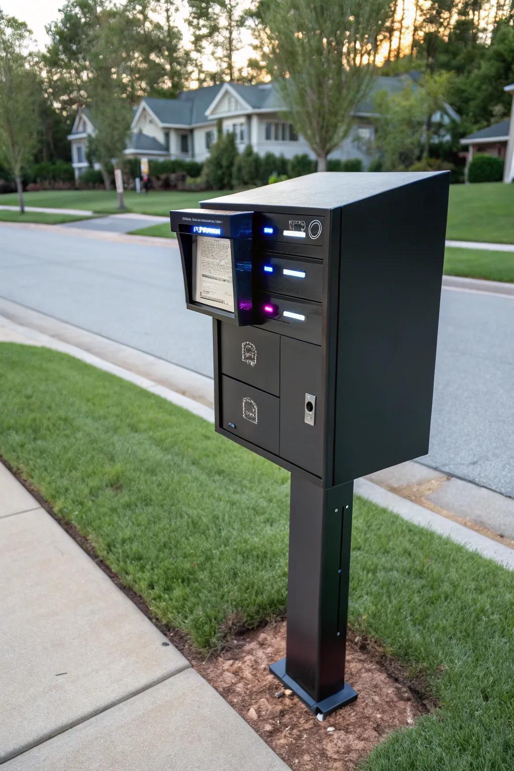 Tech-savvy mailboxes offer security and convenience.