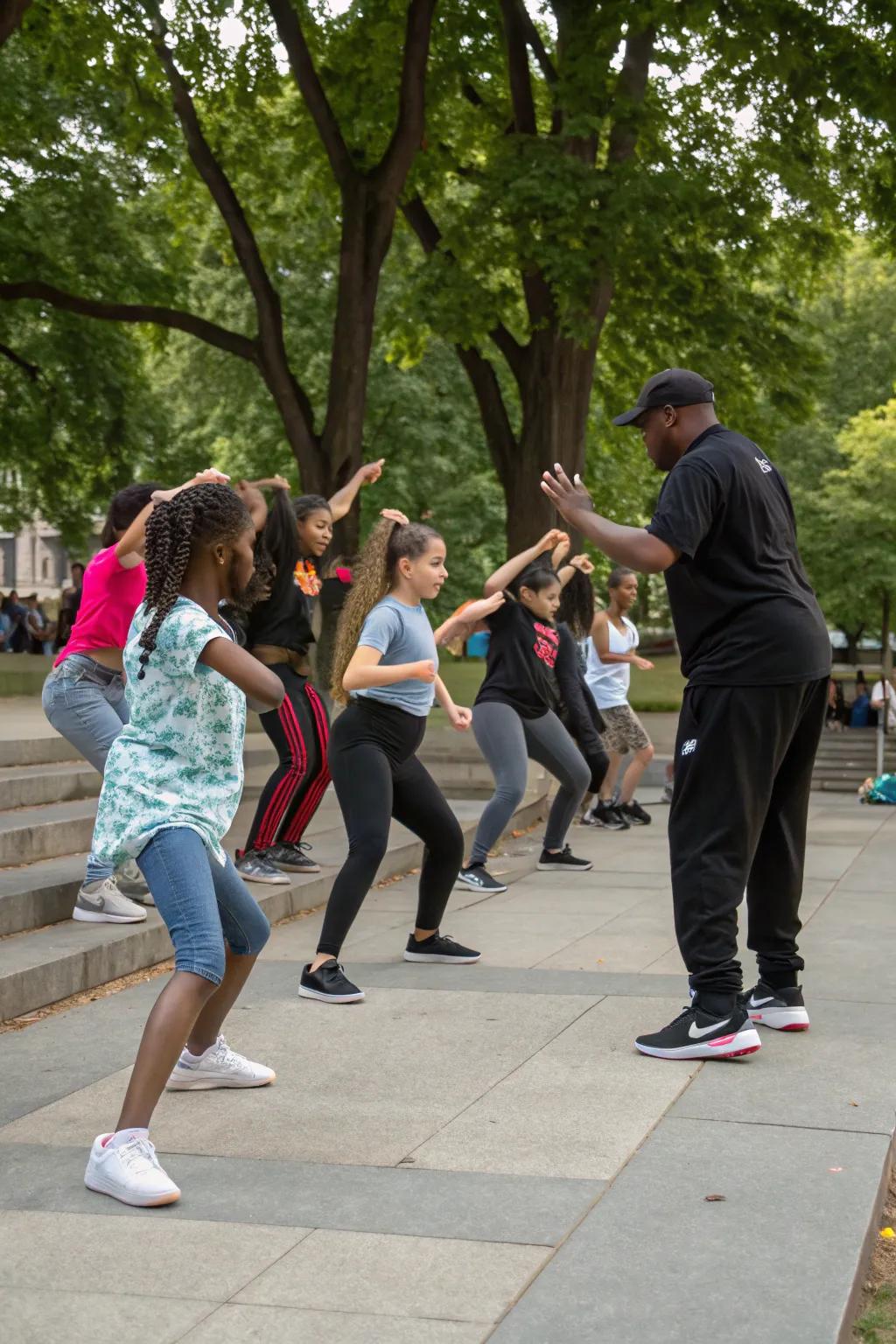 Learn a new dance style with an invigorating outdoor class.