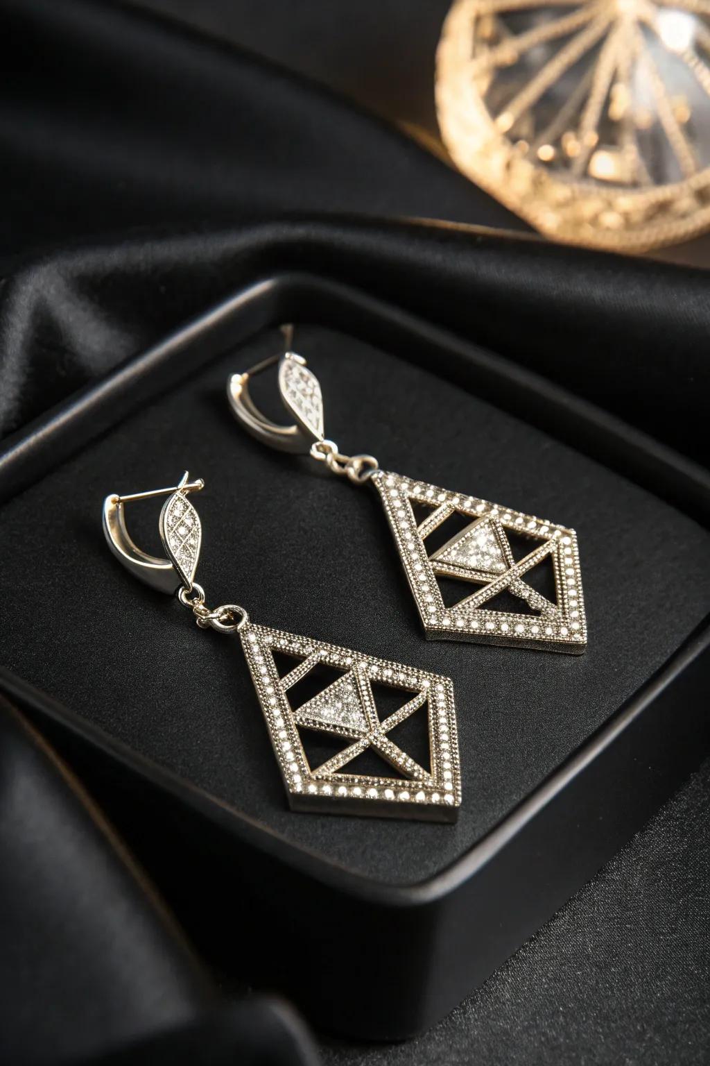 Stand out with modern geometric shape jewelry.