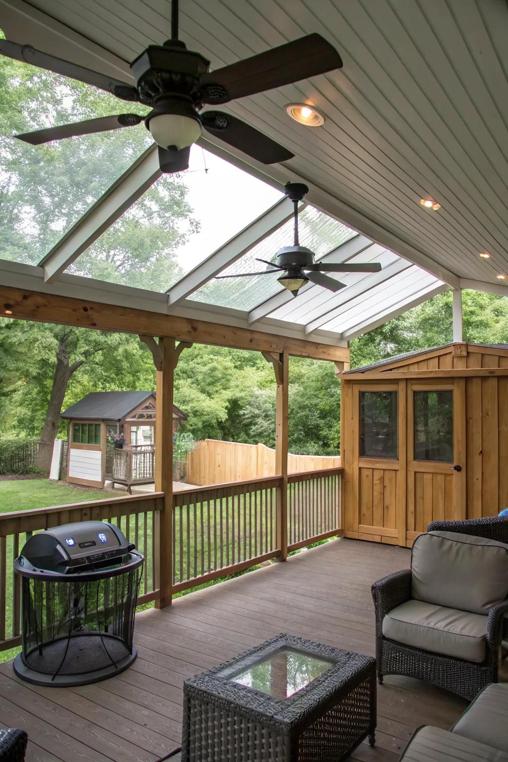 Plan for year-round use to maximize the enjoyment of your screened porch.