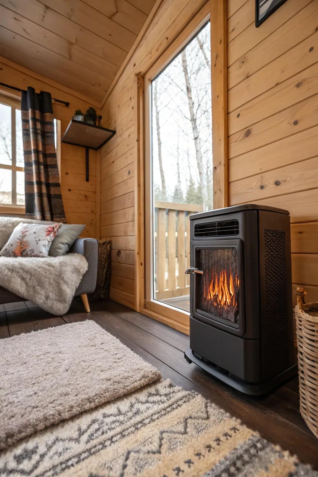 Efficient heating solutions maintain warmth without sacrificing space.