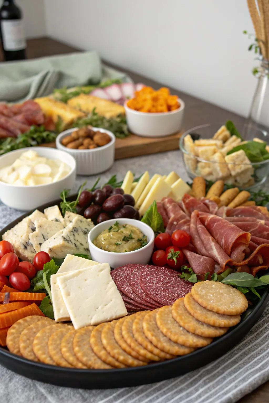 Mix and match platters encourage creativity and satisfy diverse tastes.