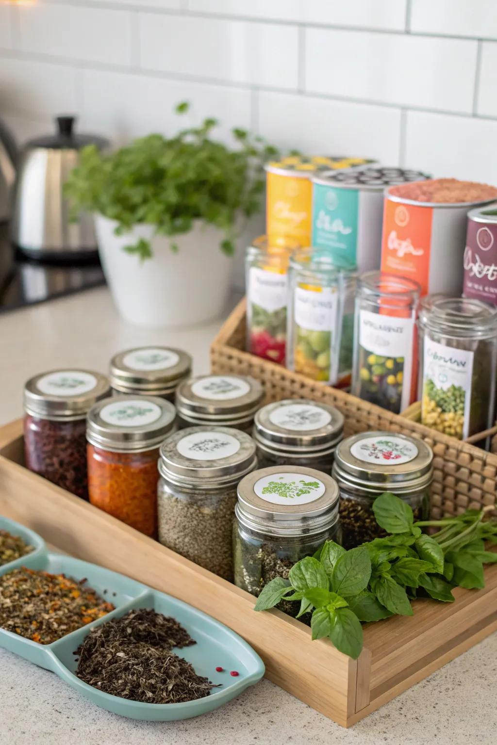 DIY tea blends let guests create personalized flavors.