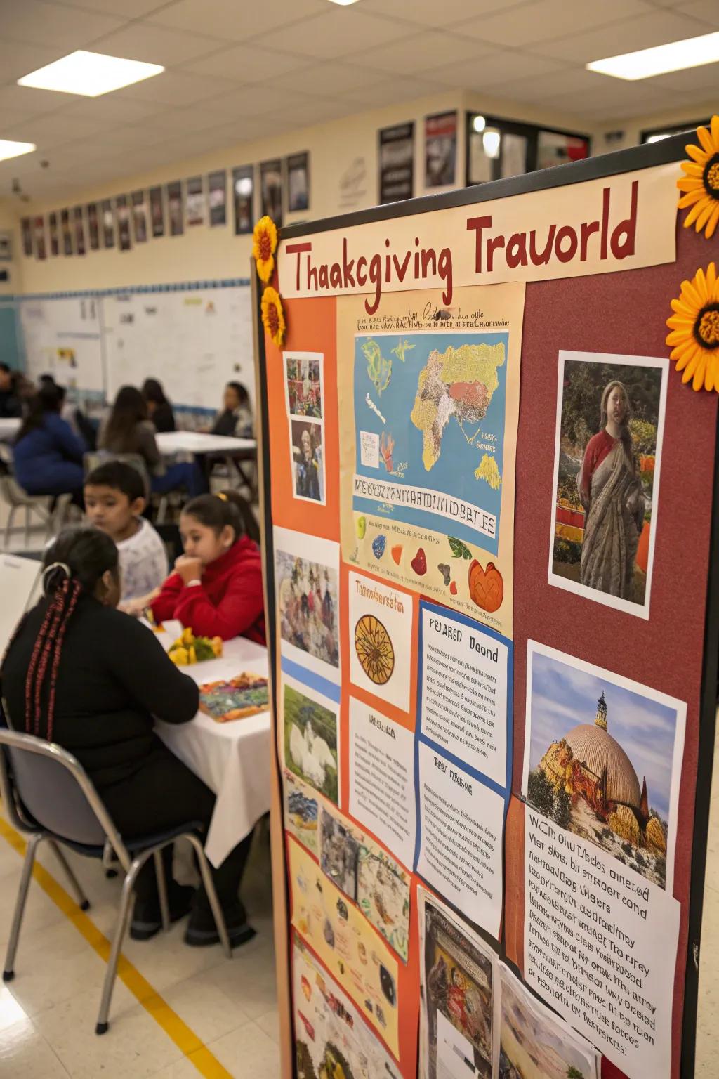 A Thanksgiving Around the World board that celebrates global gratitude customs.