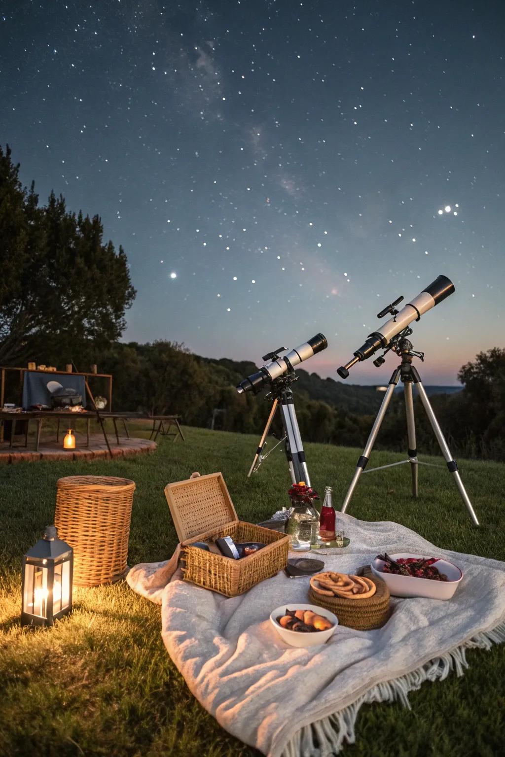 Marvel at the stars with a magical night picnic.