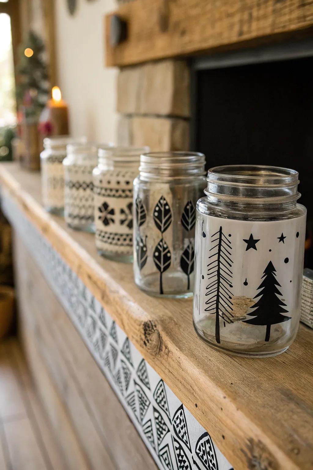 Silhouette jars for a bold and striking look.