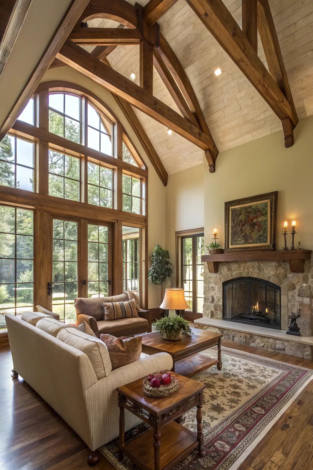 Architectural features add unique charm to this living room.