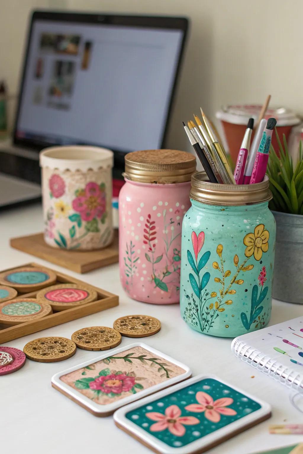 DIY crafts add a personal and creative touch to your workspace.