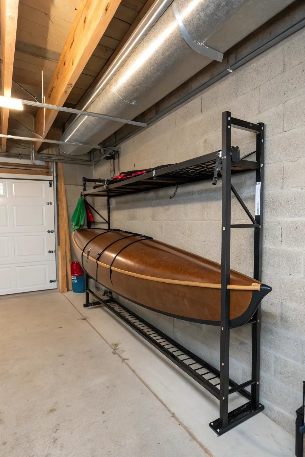 Optimize space with a custom garage corner rack.