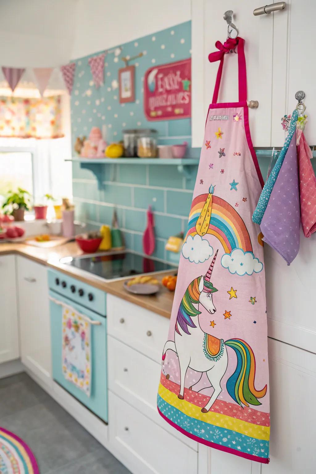 Cook up a storm with a unicorn apron.