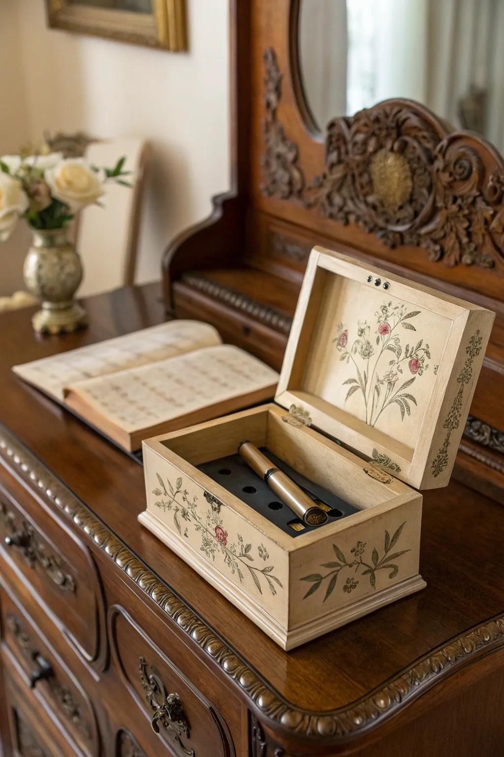 Relive memories with a handcrafted music box.