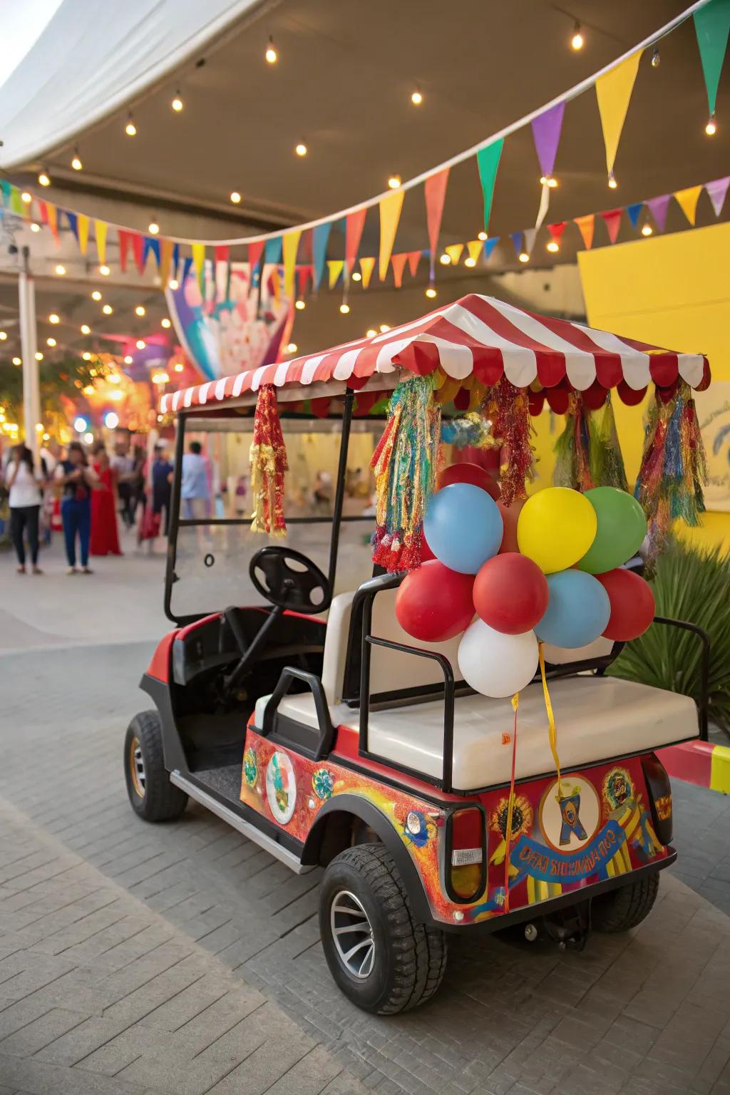 Bring the circus to life with this spectacular golf cart theme.