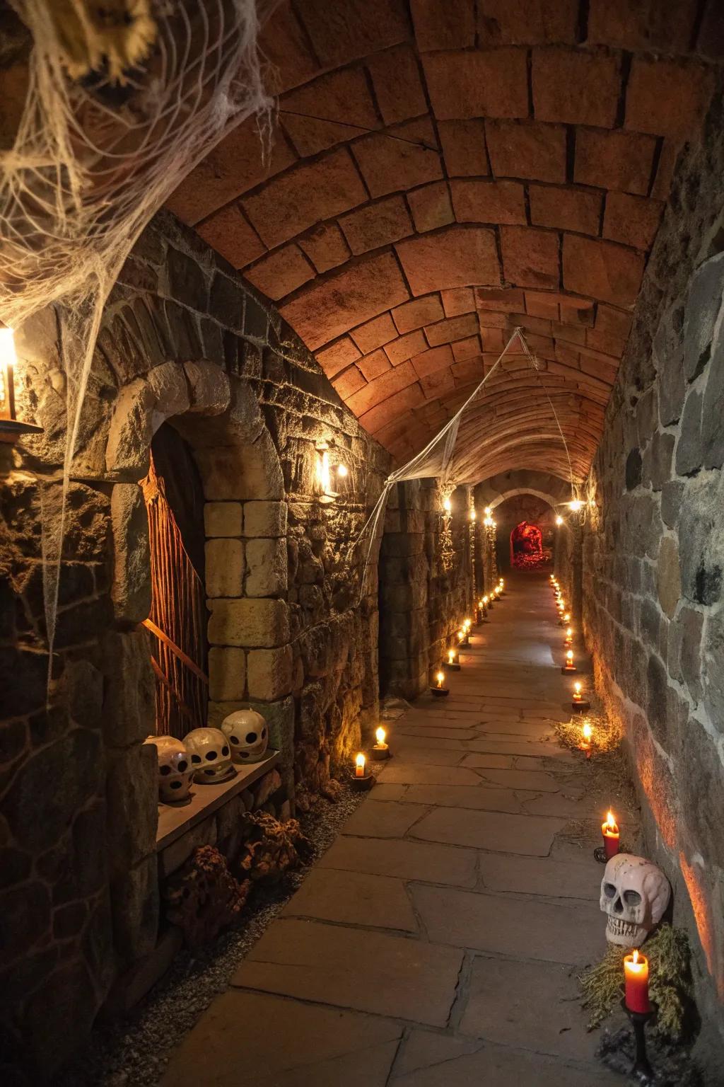 A haunted castle theme provides a regal and spooky atmosphere.