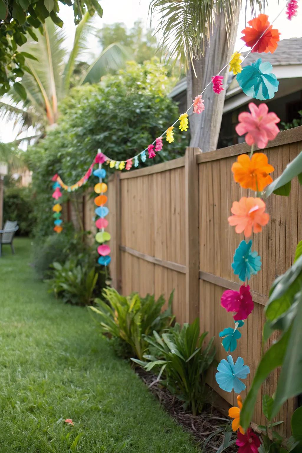 Brighten your party decor with handmade tropical garlands.