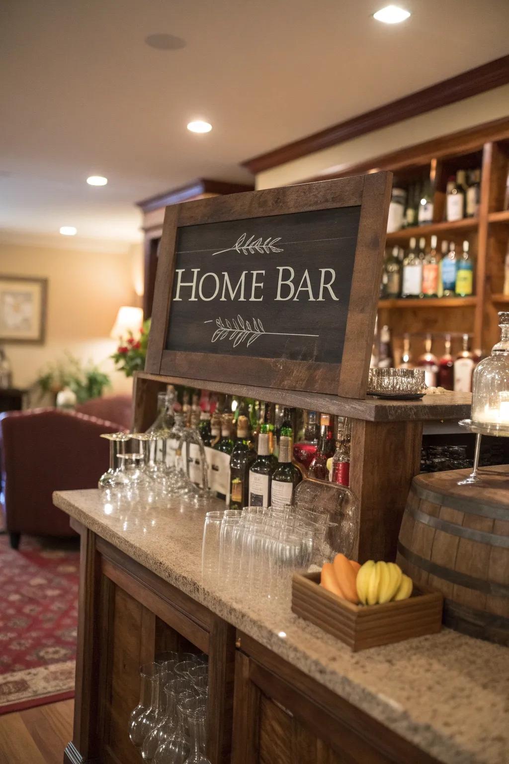 A drink menu adds a personal and welcoming touch to your bar.