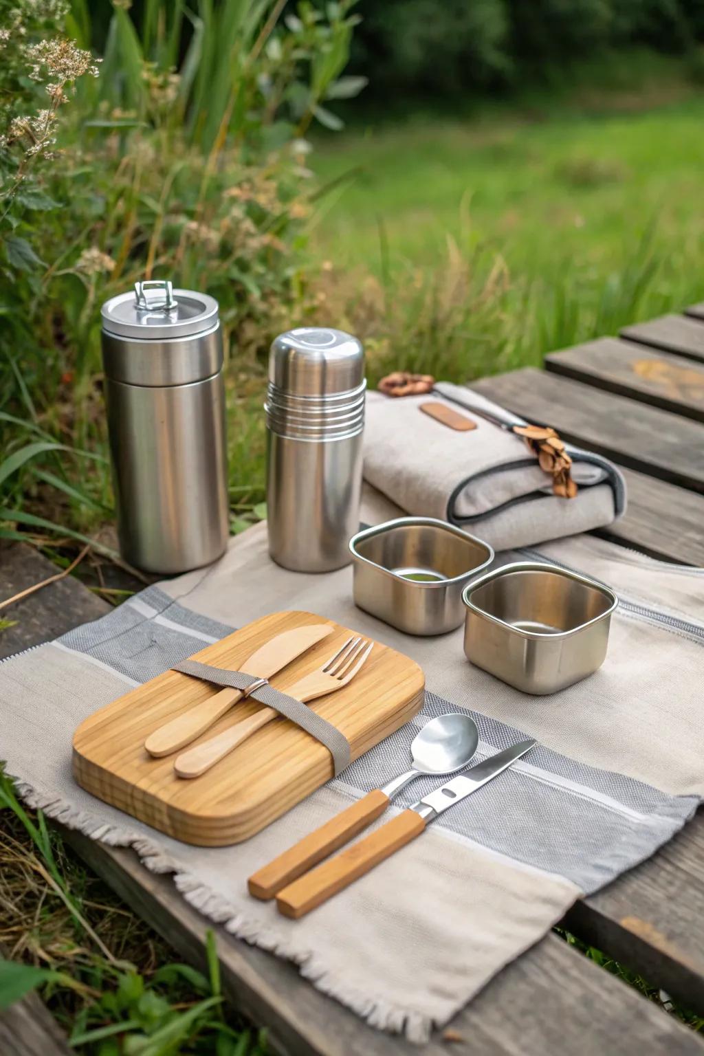 An eco-friendly lunch set for sustainable dining.