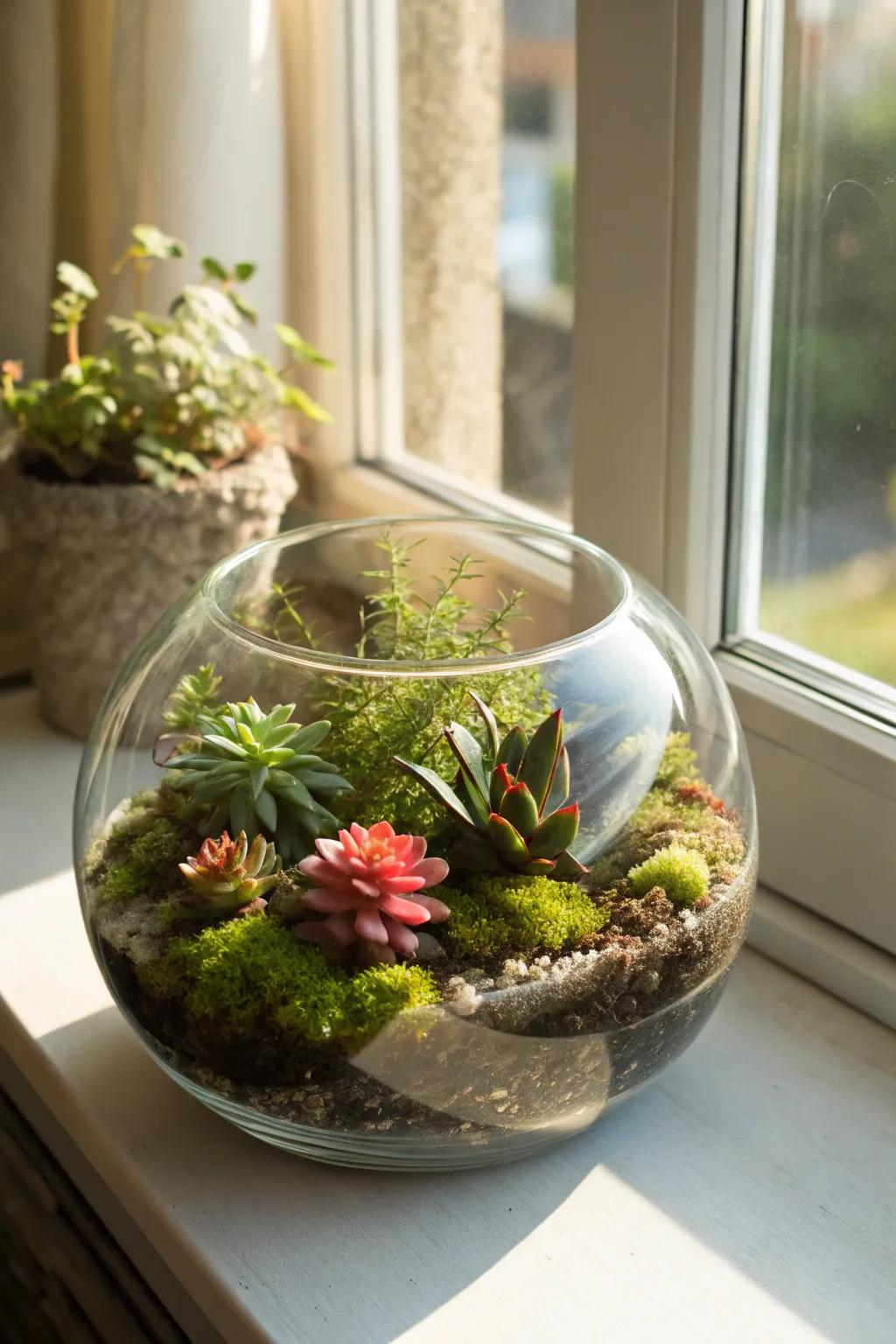 A DIY terrarium for a growing gift.