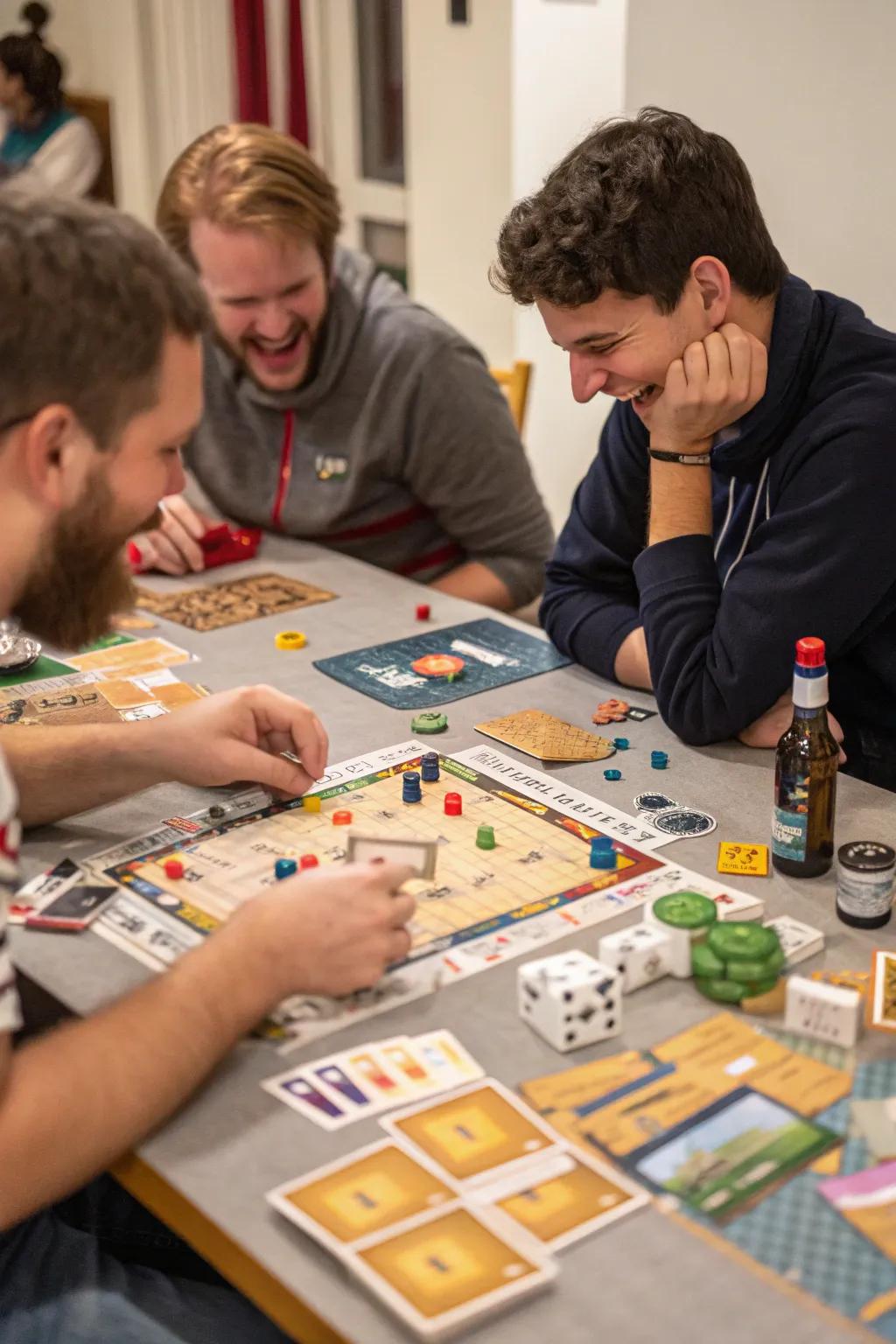 Engage in fun and exciting board games for a lively evening