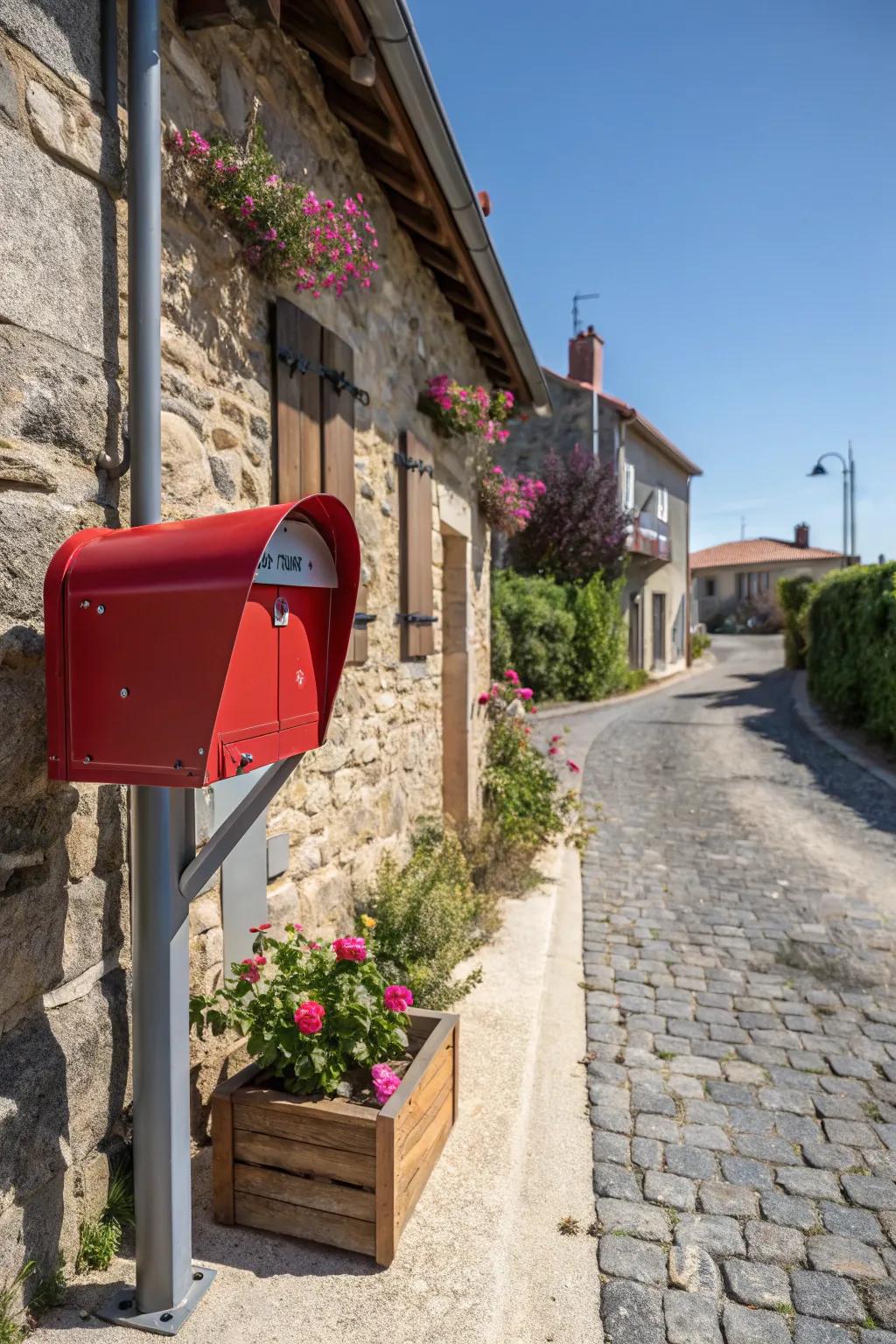 Envelope-shaped mailboxes offer vintage charm.