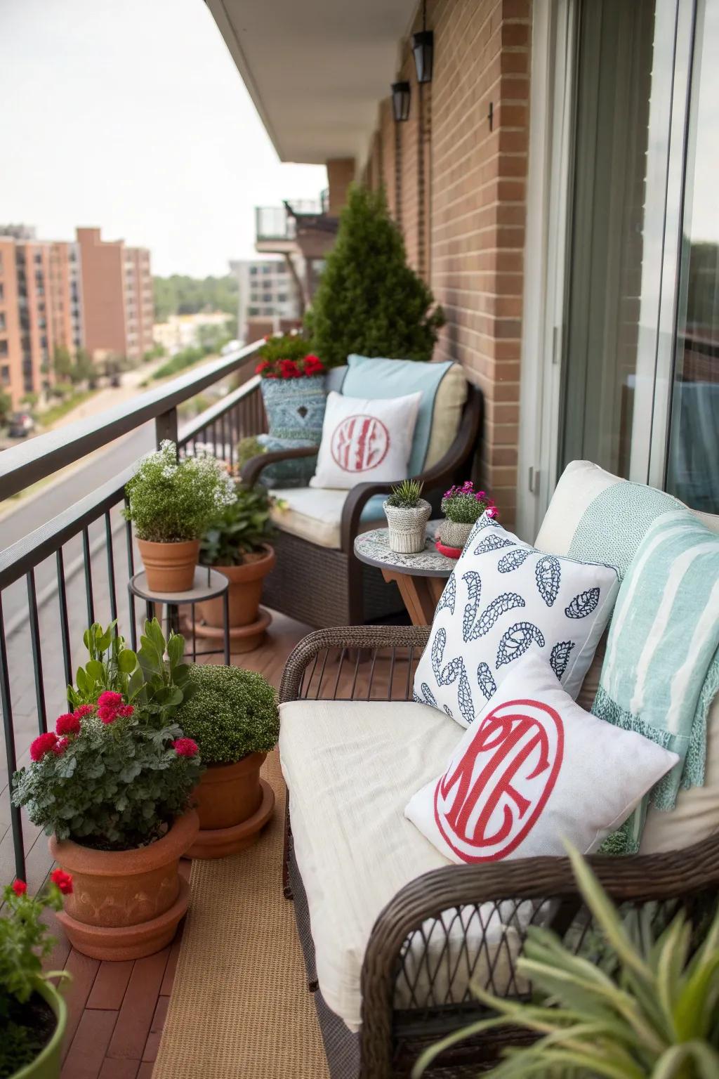 Make your balcony feel personal with customized decor.