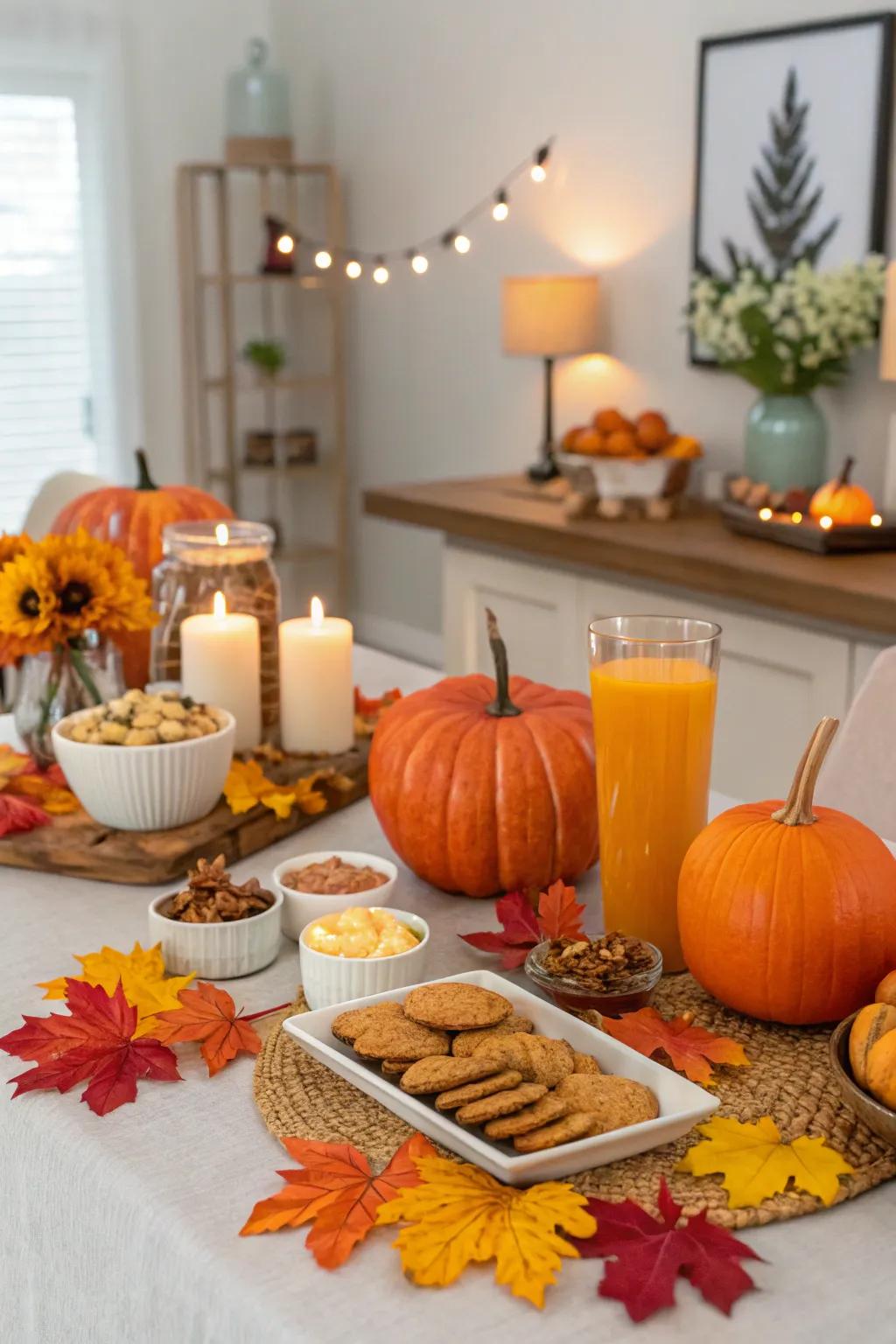 Seasonal touches add a fresh and connected vibe to your table.