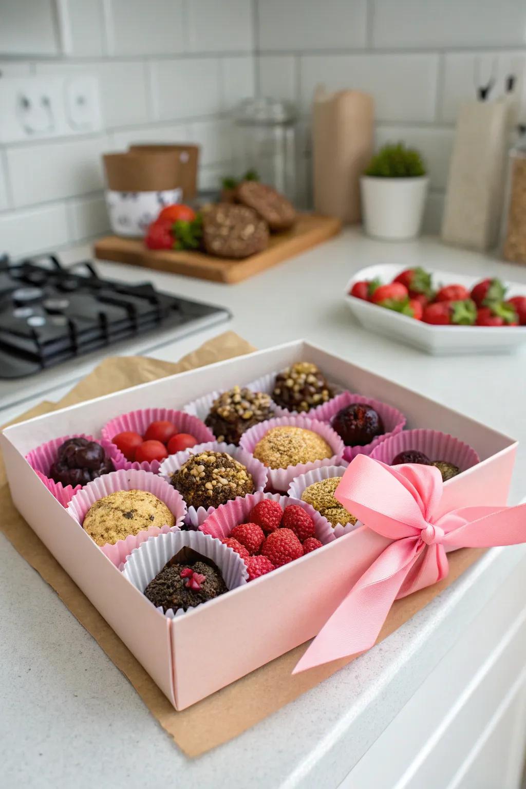 Healthy sampler box for a thoughtful and nutritious gift.