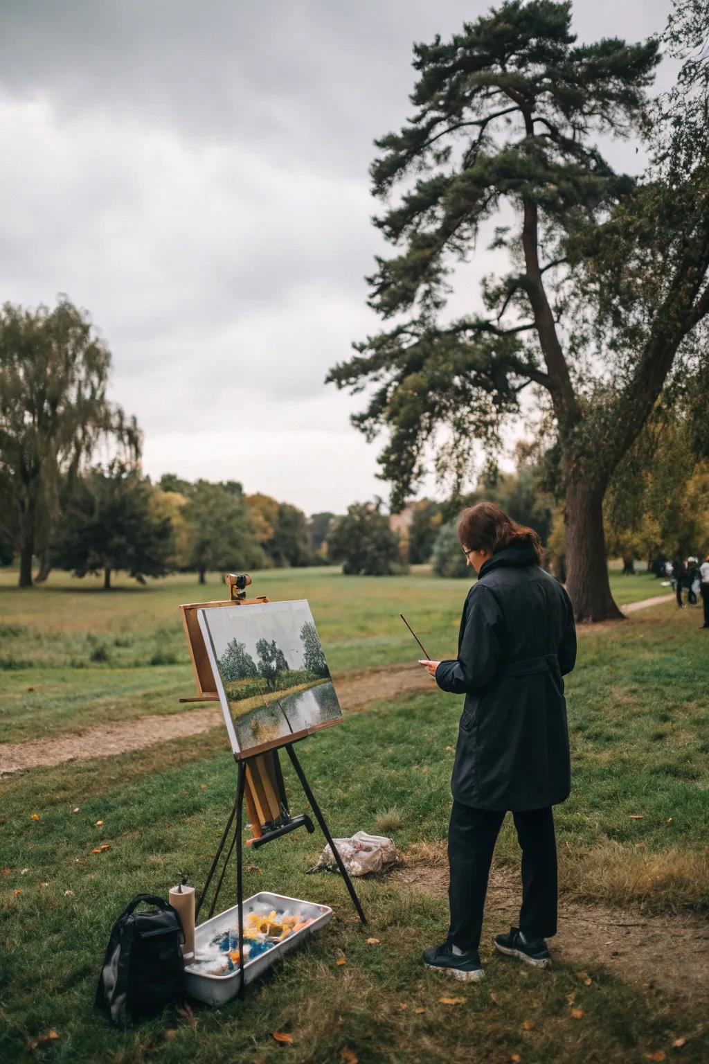 A portable art easel is perfect for artistic expression anytime, anywhere.