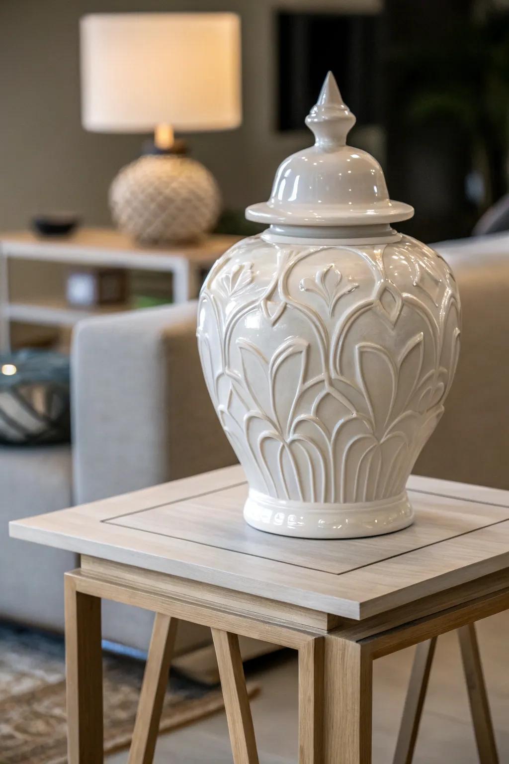 Add artistic flair to your home with a porcelain sculpture.