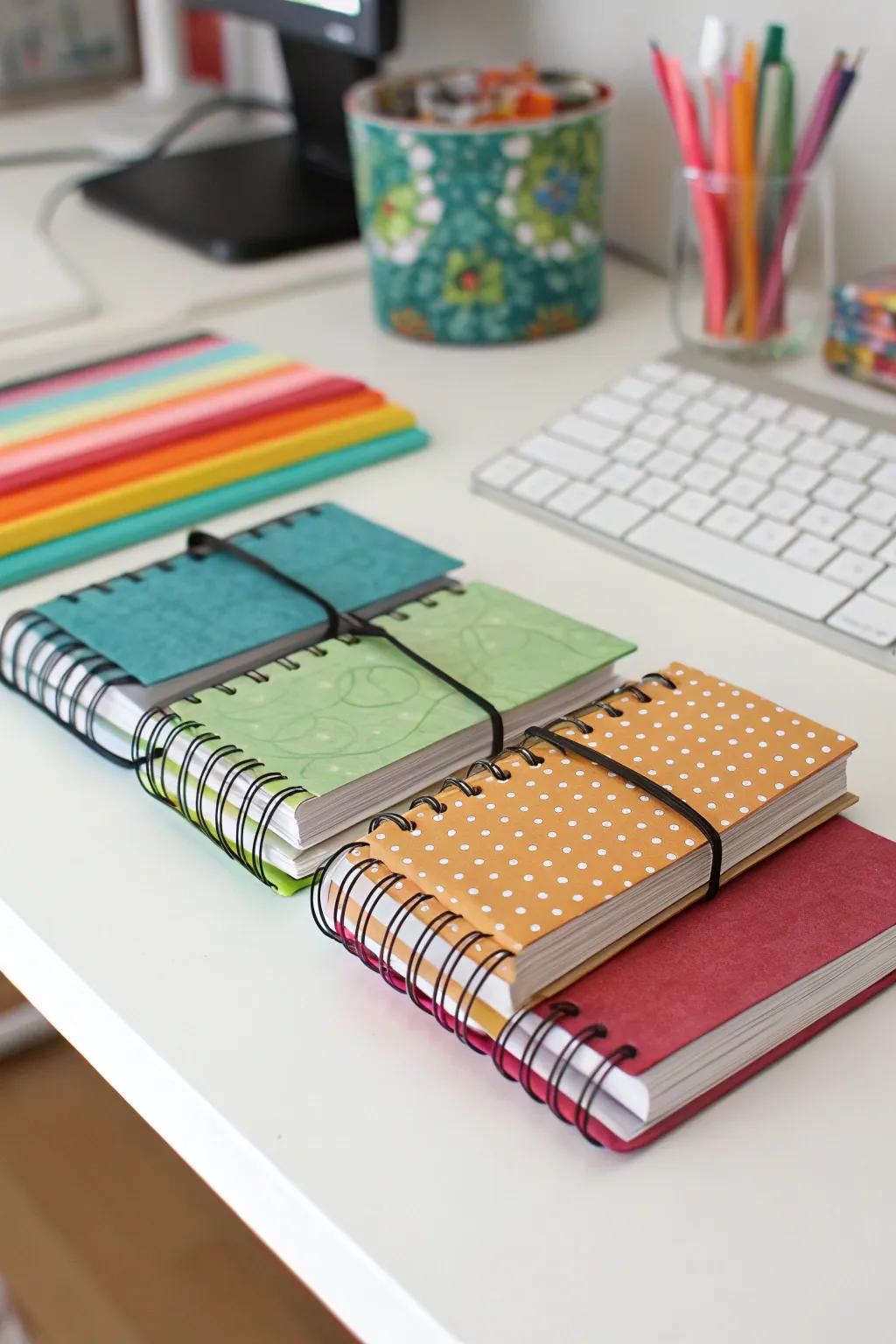 Capture your thoughts with DIY mini notebooks.