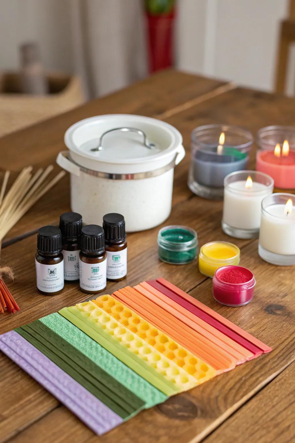 A DIY candle making kit that lights up her home with custom scents.