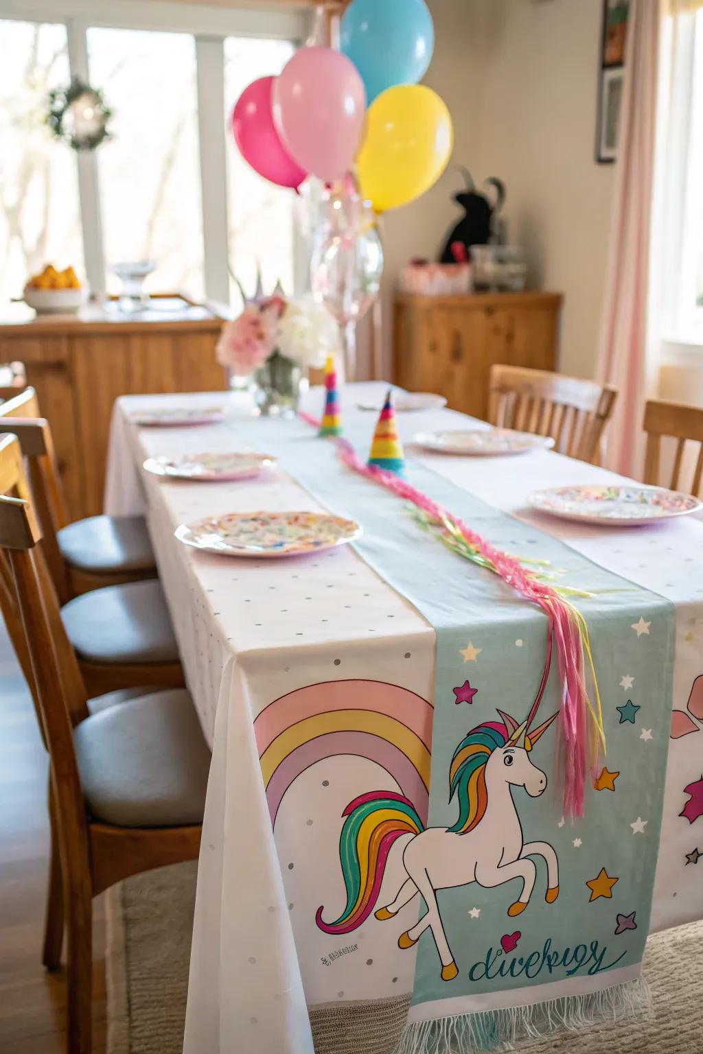 Set the table with a touch of unicorn magic.