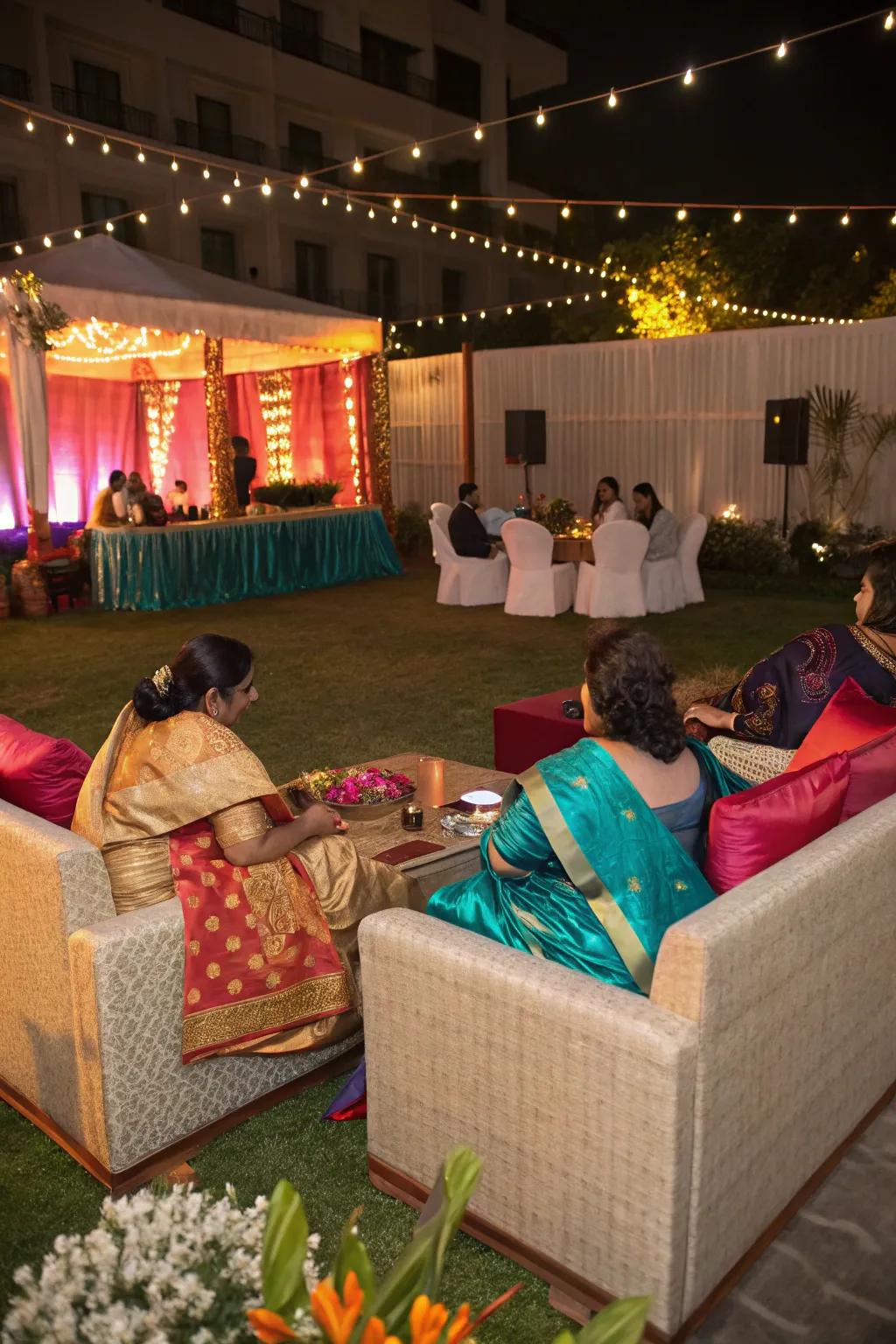 A cozy storytelling corner celebrating cultural heritage and tradition.