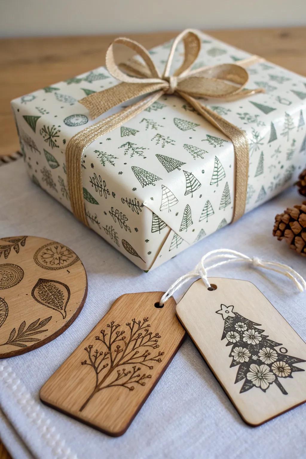 Make your gifts stand out with eco-friendly decoupaged tags.